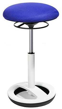 TOPSTAR SITNESS High Bob Sitzhocker blau | Made in Germany | Ergonomisch | Bürohocker, Rollhocker | höhenverstellbar | Geprüfte Sicherheit nach GS-Intertek