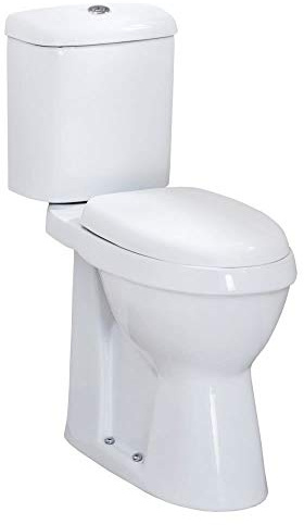 Milano Select White Ceramic High Rise Doc M Disabled Toilet WC Soft Close Seat