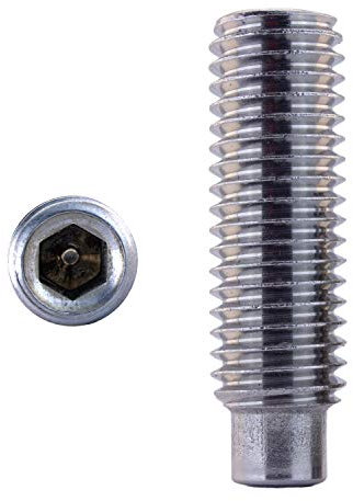 Gewindestifte M5 X 16 DIN 915 m. Zapfen Edelstahl A2 (2 Stück) - V2A Madenschrauben