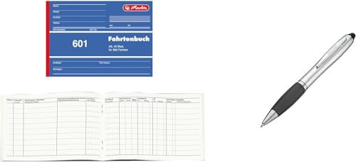 Fahrtenbuch 601 / A6 / 40 Blatt + Touchpen Kugelschreiber mit Gravur