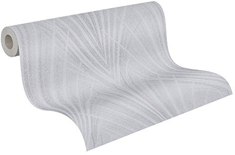 A.S. Création papier peint intissé New Elegance papier peint effet jungle papier peint palmier 10,05 m x 0,53 m gris 375534 37553-4