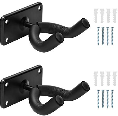 Coolrunner Skateboard Wall Hanger, 2 Pack Wall Mount for Skateboard, Guitar, Longboard, Snowboard Storage and Display Holder, Complete with Screw