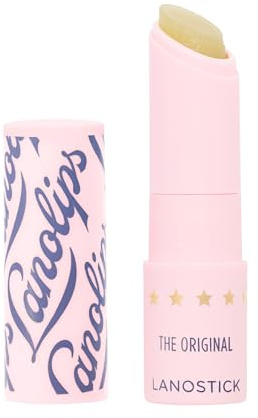 Lanolips Lanostick - Moisturizing Lanolin Lip Balm Stick for Dry, Cracked Lips - Moisturizer with Lanolin, Castor Oil, Jojoba Oil, Shea Butter for Hydration (3.3g / 0.116oz)