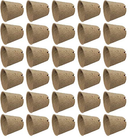 YARNOW 100stücke Anzuchttopf Aus Papier Pflanzgefäß Runde Form Pflanzbecher Biologisch Abbaubar Perforiert Für Anzucht Für Garten Und Balkon