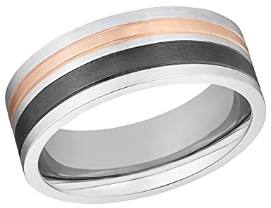s.Oliver Ring Edelstahl Damen Ringe, Bicolor, Kommt in Schmuck Geschenk Box, 2032551