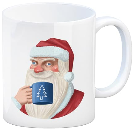 Ein Glühwein am Morgen vertreibt Kummer und Sorgen lustige Glühweintasse als Geschenk für Liebhaber von Weihnachtsmärkten und dem Weihnachtsmann um einen Glühwein oder Punsch zu
