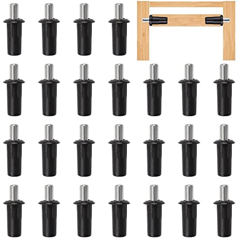 UFURMATE Spring Loaded Repair Pins, 25Pcs Plastic Iron Plantation Shutter Pins Cabinet Door Repair Pins Damper Replacement Repair Pins Cabinet Furniture Shelf Pins Support with Plastic Box