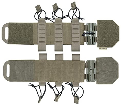Black Gunpowder Elastic Tactical Cummerbund Quick Release Magnetic Buckle Side Belt Cumberbund One Hand Operation Model BG-TC1 (Ranger Green Camo)
