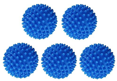 KOMUNJ 5 Pcs Laundry Tumble Dryer Balls, Dryer Balls Reusable Washing Balls, Dryer Balls Washing Ball, Durable Plastic Dryer Balls, for Speeding Drying and Reducing Creases