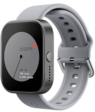 CMF by Nothing Watch Pro Smartwatch with 1.96 AMOLED display, Fitness Tracker, Built-in multi-system GPS, Bluetooth calling with AI noise reduction and up to 13 days of usage - Ash grey