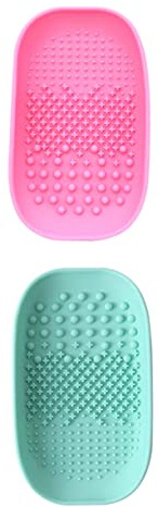 2pcs Silicone Makeup Brush Cleaning Mat for Home Use