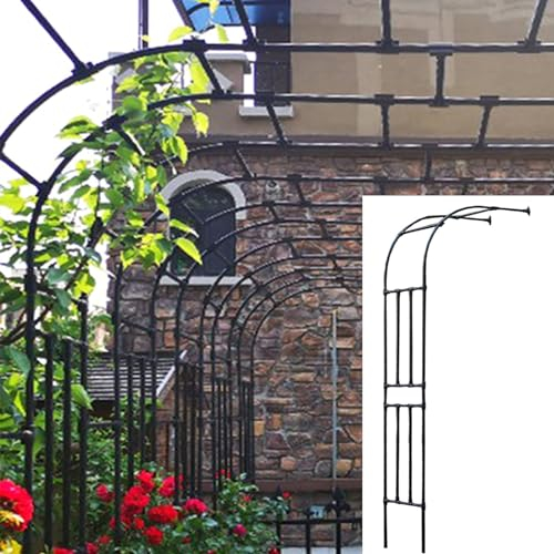 Hochzeits-Gartenlaube, Brautbogen, Laube, Party-Dekoration, halbes Gartenbogen-Spalier für Kletterpflanzen, Blumenständer im Freien, Kunst aus Eisen, Innenhof, Rosen, Clematis, gewölbter Garten, Bal