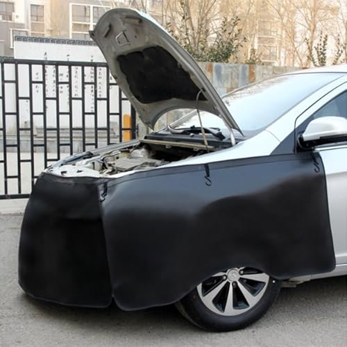 160x65 cm Automobile Couverture Magnétique étanche avec Crochets Lot de 3 Tapis Mécanicien Protection Aile Voiture Fender de Voiture Universel pour Réparation Automobile (Grande Taille pour SUV)