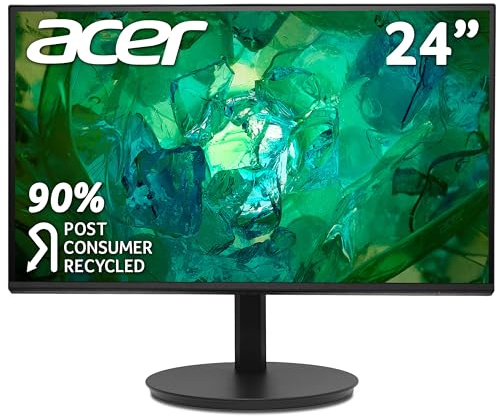 Acer Vero CB242YGbirf Monitor de 24 Pulgadas - Panel IPS, 1920 x 1080, 120Hz, AdaptiveSync, 4ms, 250 nits, 99% sRGB, HDMI 1.4, VGA