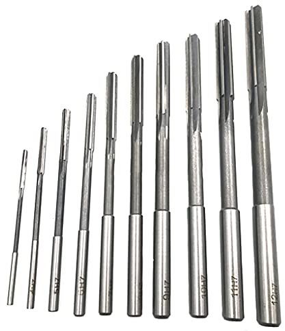 Reibahlen-Set, HSS H7, gerades Spannfutter, Fräsreibahle, 3 mm, 4 mm, 5 mm, 6 mm, 7 mm, 8 mm, 9 mm, 10 mm, 11 mm, 12 mm, 10 Stück