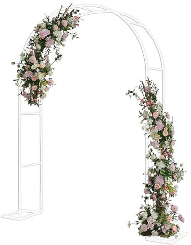 Arche de jardin en acier inoxydable blanc avec finition galvanisée 260 x 230 cm