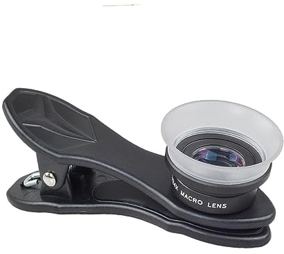 OSALADI 2-in-1 Handy Objektiv Set 12x/24x Makro Objektiv Smartphone Kamera Kit Einfach Installieren