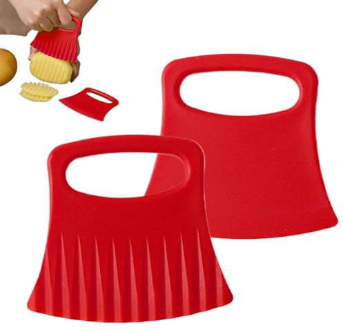Crinkle Cutters Potatoes - Kitchen Vegetables Wave Cutter | 2X Potato Soap Cutting Tool, Multifunctional Wavy Crinkle Cutting Chopping Tools for Kitchen, Camping and Picnic Accessories