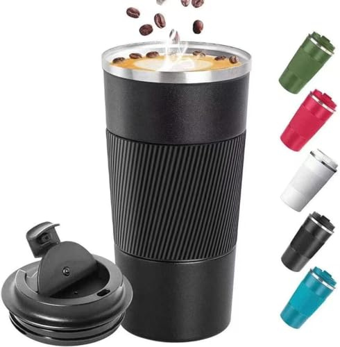 Mug de voyage isotherme en acier inoxydable (H03 noir) 510 ml