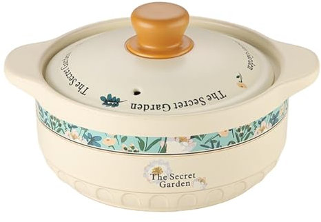 SXTYYH Japanese Style Dutch Oven Pot with Lid Ceramics Casserole Heat Distribution Non-Stick Stew Pot with Dual Handle(2.5L)