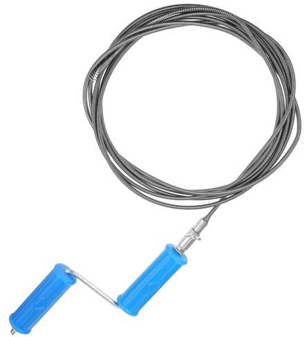 Alipis Herramienta de Desatasco Flexible para Lavabo con Cable de Resistente para Eliminación de Cabello y Desagües Atascados Uso Manual o Motorizado para Baño y Ducha