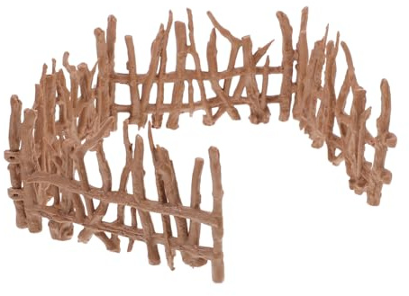 Housoutil 4 pièces Clôture Miniature Réaliste pour Jardin Décor Éducatif Bordure de Potager et Paysage Micro Agricole