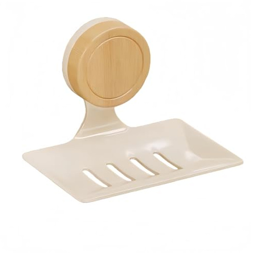 Edelstahl Seifenschale, Selbstklebend Ohne Bohren - Selbstentwässernd Mit Ablauf Loch, Rostfrei Seifenhalter Wandmontage, Schwammhalter Für Dusche, Badezimmer Und Küchenspüle (Weiß)