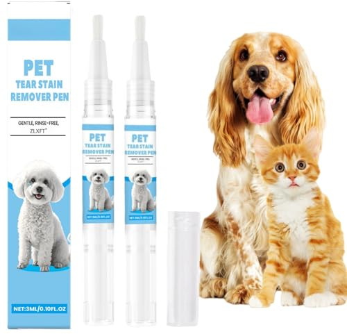 ZLXFT Genérico Limpiador de Manchas de Lágrimas para Perros de Claro,2pcs Limpiador de Manchas de Lágrimas para Perros de Claro,Bolígrafo Removedor de Manchas de Lágrimas para Mascotas