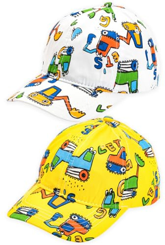 Kunoli Berretto da baseball per bambini, cappello da baseball per ragazzi e ragazze, cappello da sole bebe primavera estate per 2-9 anni, motivo escavatore carino