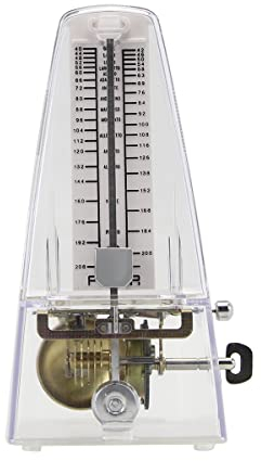 FLEOR Klassisches Dreieck Tempo Mechanisches Metronom für Gitarre Klavier, Transparente Klare Farbe