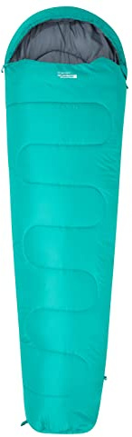 Mountain Warehouse Sleeping Bag - Basecamp 250 - Camping Spring Summer Season Lightweight Compact - For Spring Summer, Camping & Trekking Teal