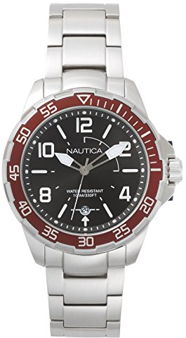 Nautica Reloj Analogico para Hombre de Cuarzo con Correa en Acero Inoxidable NAPPLH005