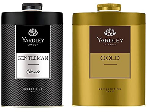 Yardley London Gold Deodorierendes Talkumpuder fr Mnner, 250 g, 2 Stck mit Aluminiumsalzen, weichmachend und feuchtigkeitsabsorbierend, 250 g (2er Pack), 2.5E+2 Gramm