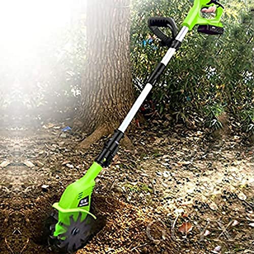 Motozappa A Batteria da Giardino, Motozappa A Mano Elettrica, Zappatrice per Terreno, Attrezzi, Coltivatore Portatile, Motozappe per Piantare Appezzamenti con Batteria da 4000 mAh E Caricabatterie