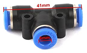 LRJSKWZC Garden Lawn Sprinkler Irrigation System 35pcs 6mm/8mm Hose Quick Coupling Garden Mist Spray 3-way Adapter Pneumatic Air Hose Fittings High Pressure Mist Parts (Color : 6mm)