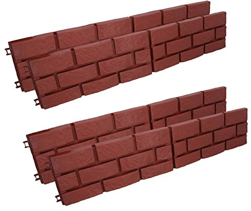 Bordure de jardin en plastique ABS effet brique 3,52 m