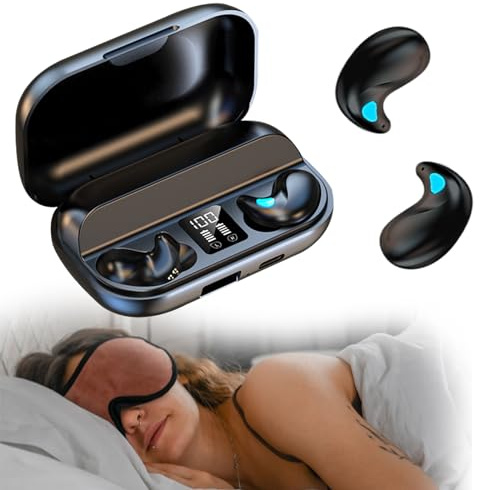 Mini unsichtbare kleinste Schlaf Kopfhörer Bluetooth Schlafkopfhörer Seitenschläfer in Ear kabellos kleine Kopfhörer zum Schlafen Wireless Ohrhörer Sleep Earbuds Buds Headphones für kleine Ohren