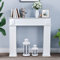 Fireplace Wooden Surround Storage Cabinet Classic Chic Decoration for Lounge, Living Room, Sitting Room (White)