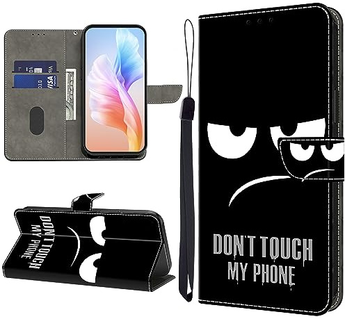 KEDBBAO Handyhülle für Google Pixel 6A Hülle Muster Klapphülle für Pixel 6A Leder Tasche Case Flip Magnet Motive Wallet Schutzhülle, Nicht anfassen