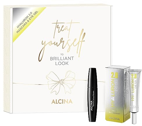 ALCINA Geschenkset Hyaluron 2.0 Eye | für einen strahlenden Blick | 1x 8 ml & 1x 15 ml | Brilliant Look | vollere Wimpern | intensive Feuchtigkeitsversorgung | mit Hyaluron 2.0