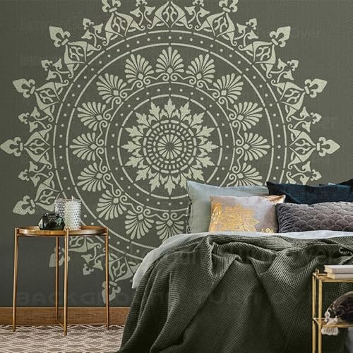 Riesige Mandala-Schablonen für Wände, Vorlagen, Dekorieren zum Bemalen, Malen, Dekorieren, Basteln, wiederverwendbare Vorlage, Gips, 230 cm von BackgroundTurnOver