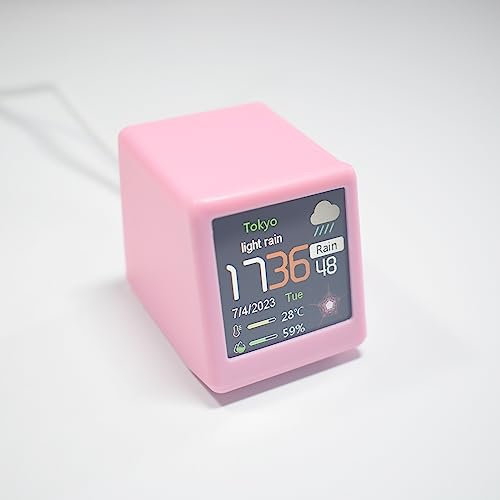JINGFENG Display informativo multifunzione OLED colorato WiFi Smart Desktop Orologio creativo fai-da-te Stazione meteorologica Wireless Indoor Outdoor Termometro Igrometro