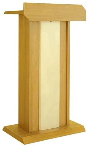 Roedax Rednerpult Moderne Podiumsständer, Rednerpulte, Holz-Empfangstheke mit offenem Stauraum, 60 x 40 x 110 cm, Konferenztisch, Hotel-Willkommenspodium Mode