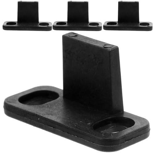 Guide Lot de 4 Pièces en Pp de Porte Coulissante au Sol Noir | Montage Simple, Remplacement Rapide, Réduit les Vibrations du Panneau, Glisse Plus Régulière