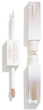 GOSH Eyeconic Eyeshadow 2-in-1 Lidschatten Nude mit matter und metallischer Farbseite I Wisch- & wasserfest, hält bis zu 12h I Hochpigmentierter Lidschattenstift vegan & parfümfrei I 001 Basic B