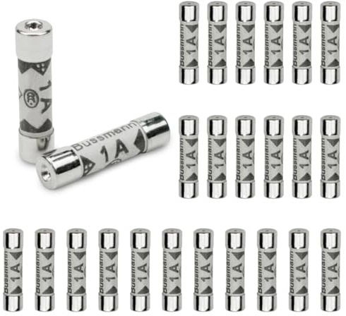 Innfeeltech 25 Pcs 1 Amp 240 Volt 6.3*25mm BS1362 keramische Rohrsicherung
