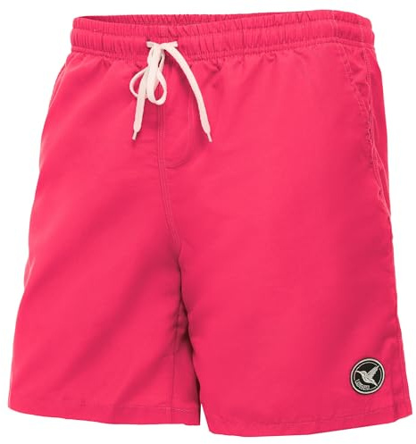 Ladeheid badbyxor för män, bekväma långa badshorts med bred elastisk linning, dragsko och fickor, simbyxor boardshorts – LA40-129, ROSA, 3XL