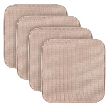 Bestlivings Sitzkissen (4er Pack) Stuhlkissen mit Anti Rutsch Unterseite 38cm x 38cm - Öko-Tex Zertifiziert - Sitzauflage Uni, Stuhlpolster Stuhlauflage