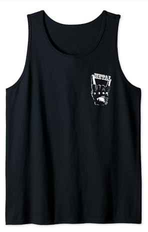 Pommesgabel Heavy Metal Hard Rock & Roll Live Musik dezent Tank Top