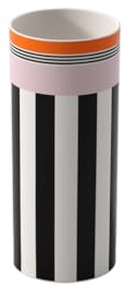 Villeroy & Boch - Memphis Home vaso grande, multicolore, vaso da fiori decorativo bianco e nero con accenti arancioni e rosa, decorazione, design iconico, porcellana Premium
